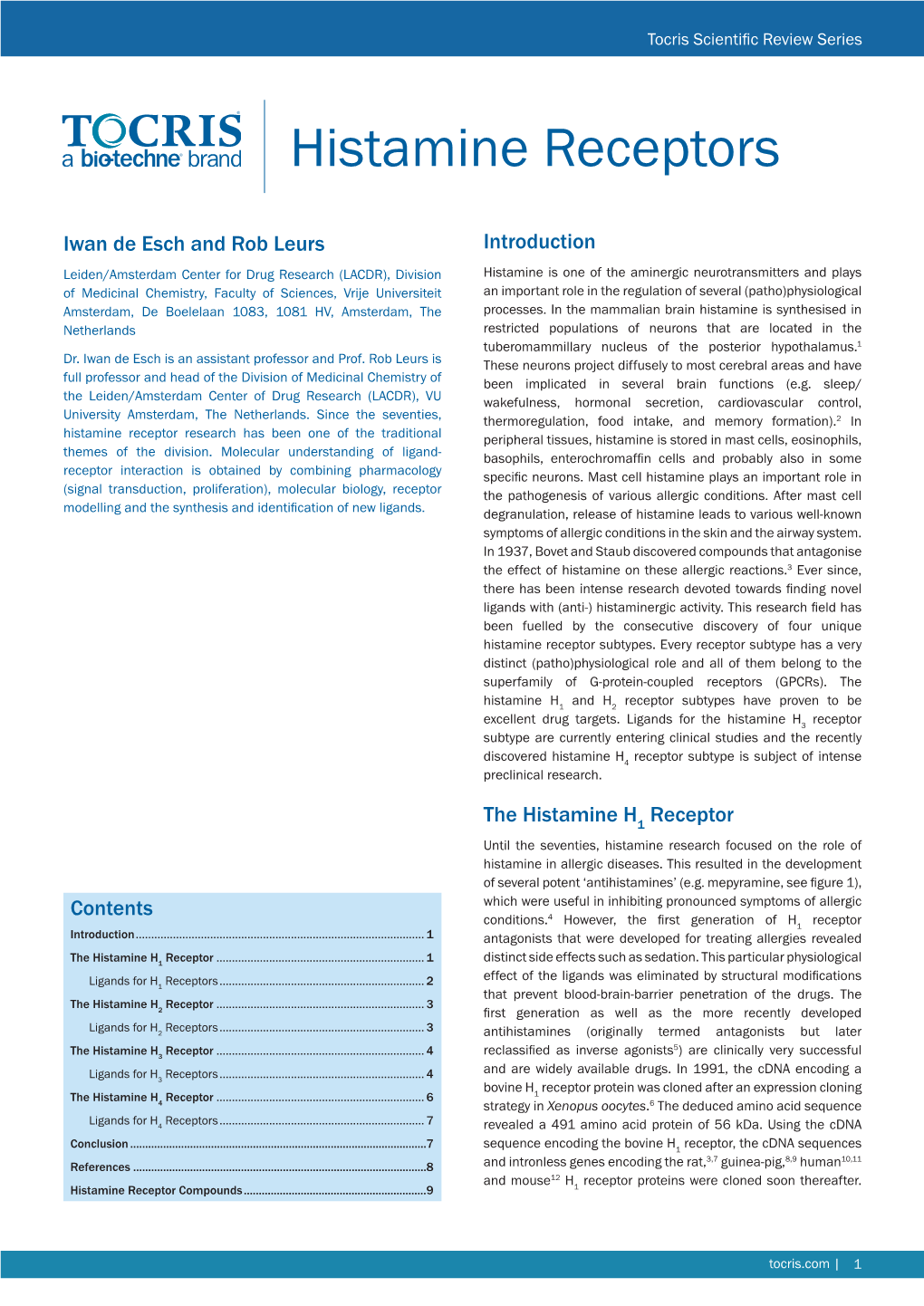 Histamine Receptors