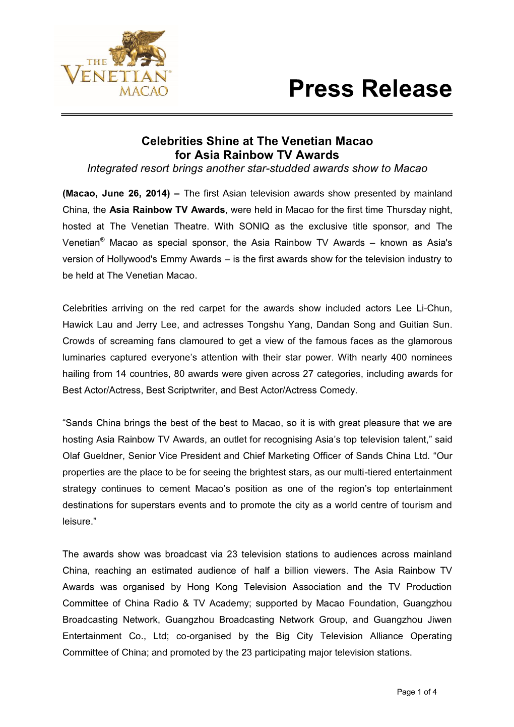 Press Release