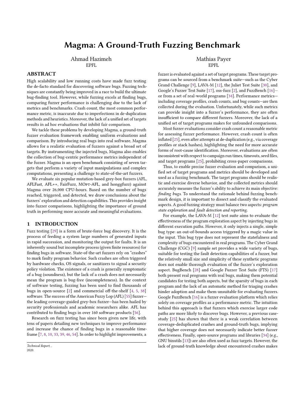 Magma: a Ground-Truth Fuzzing Benchmark