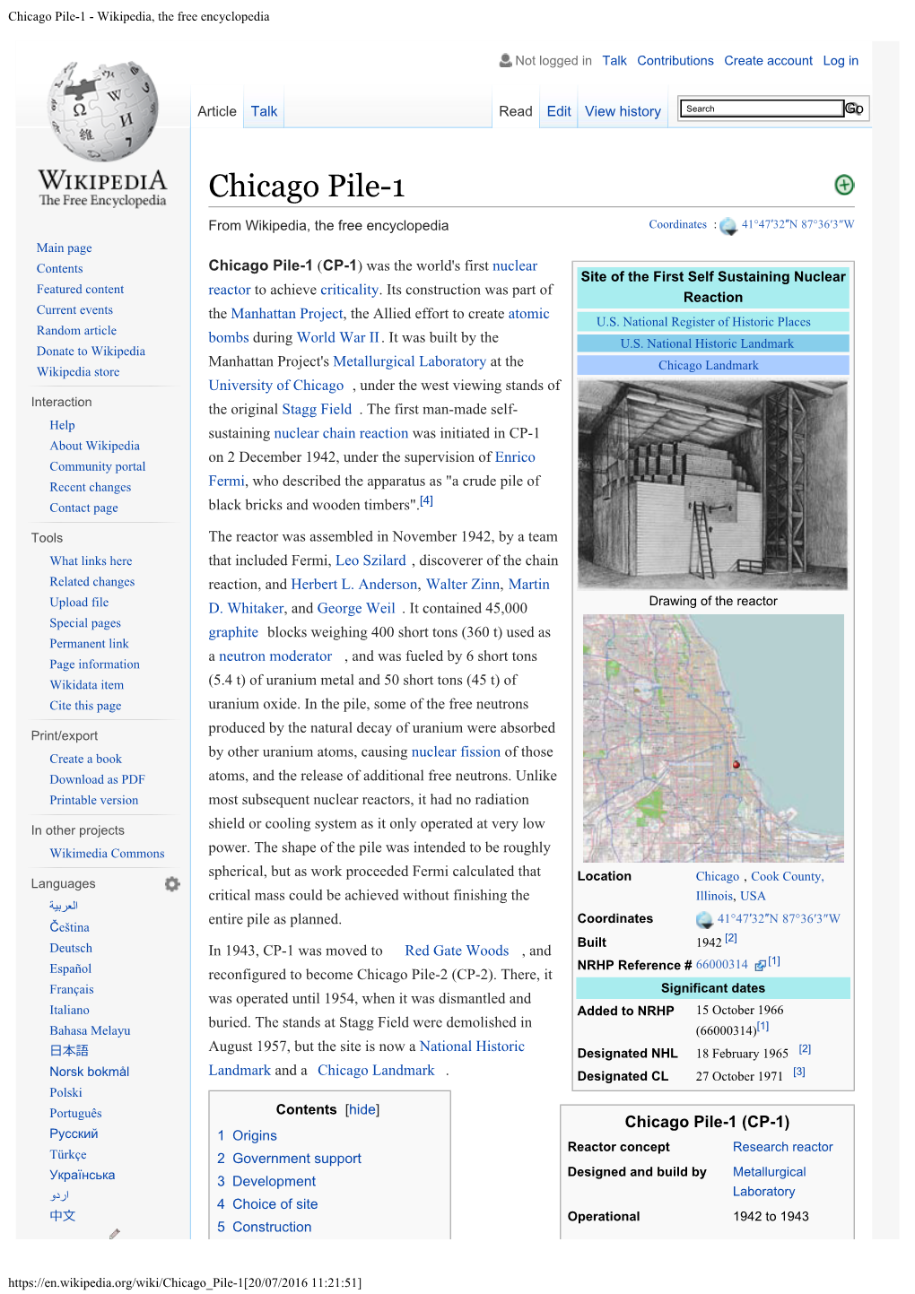 Chicago Pile-1 - Wikipedia, the Free Encyclopedia