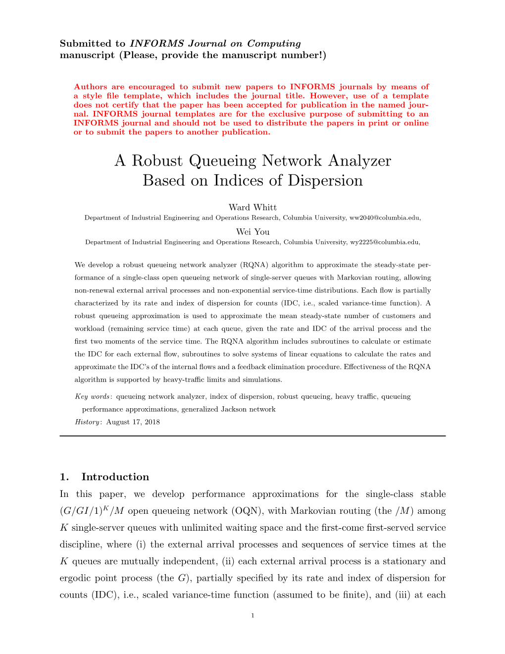 A Robust Queueing Network Analyzer Based on Indices of Dispersion