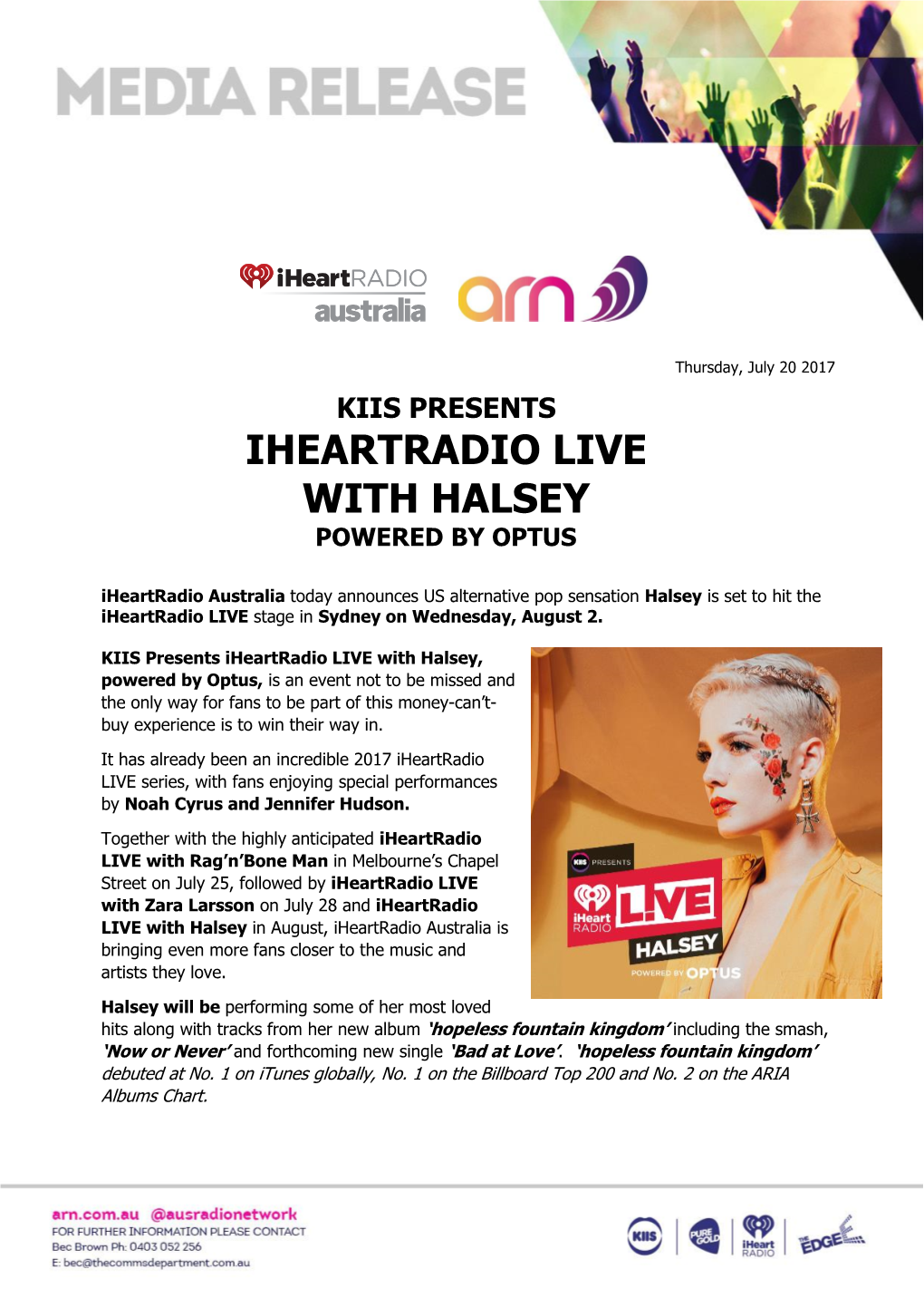Iheartradio Live with Halsey