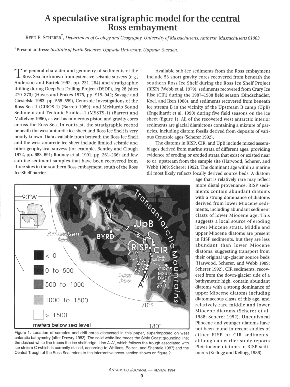 A Speculative Stratigraphic Model for the Central Ross Embayment REED P