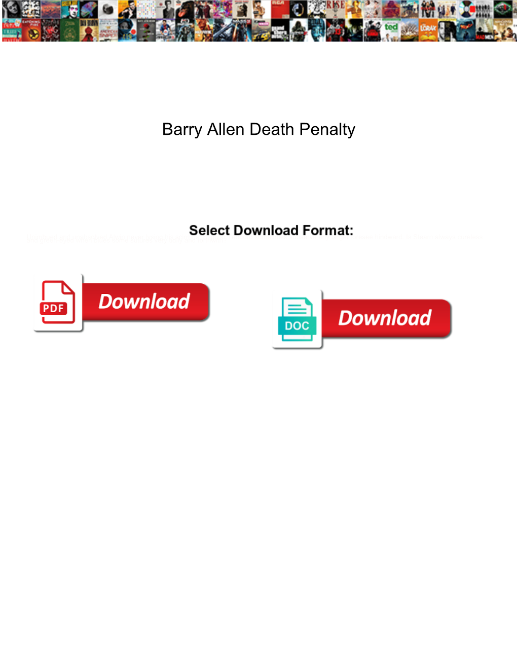 Barry Allen Death Penalty