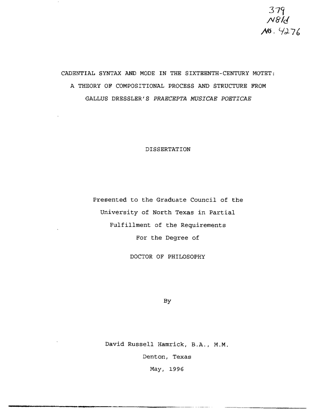 37<F Aisid M . HZ-Li CADENTIAL SYNTAX and MODE in THE