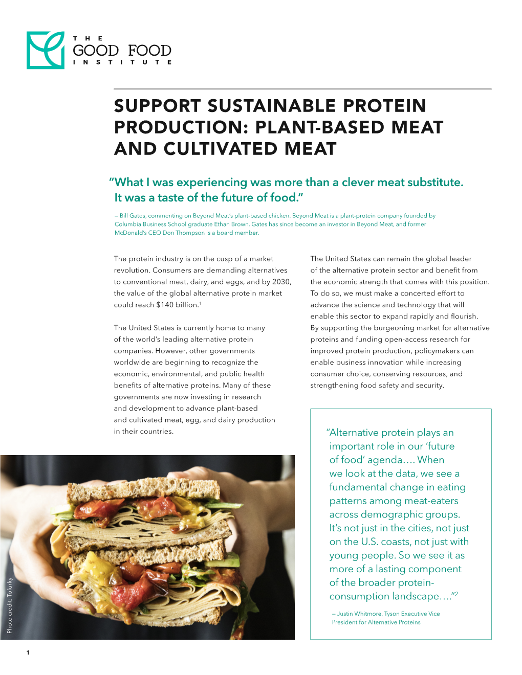 Support Sustainable Protein Production: Plant-Based Meat and Cultivated Meat