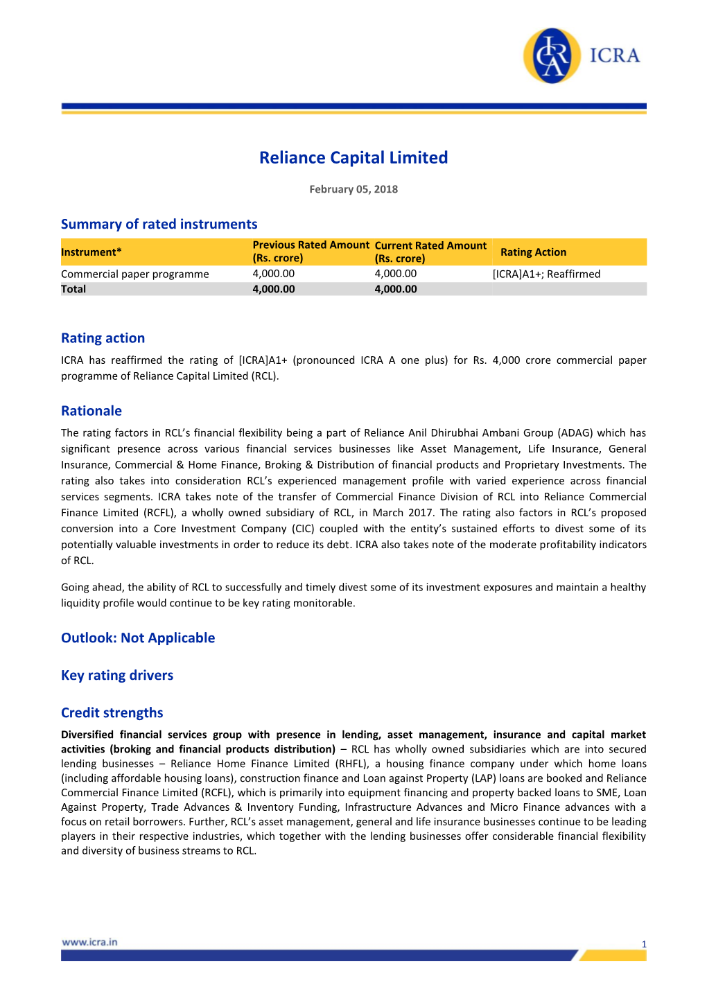 Reliance Capital Limited