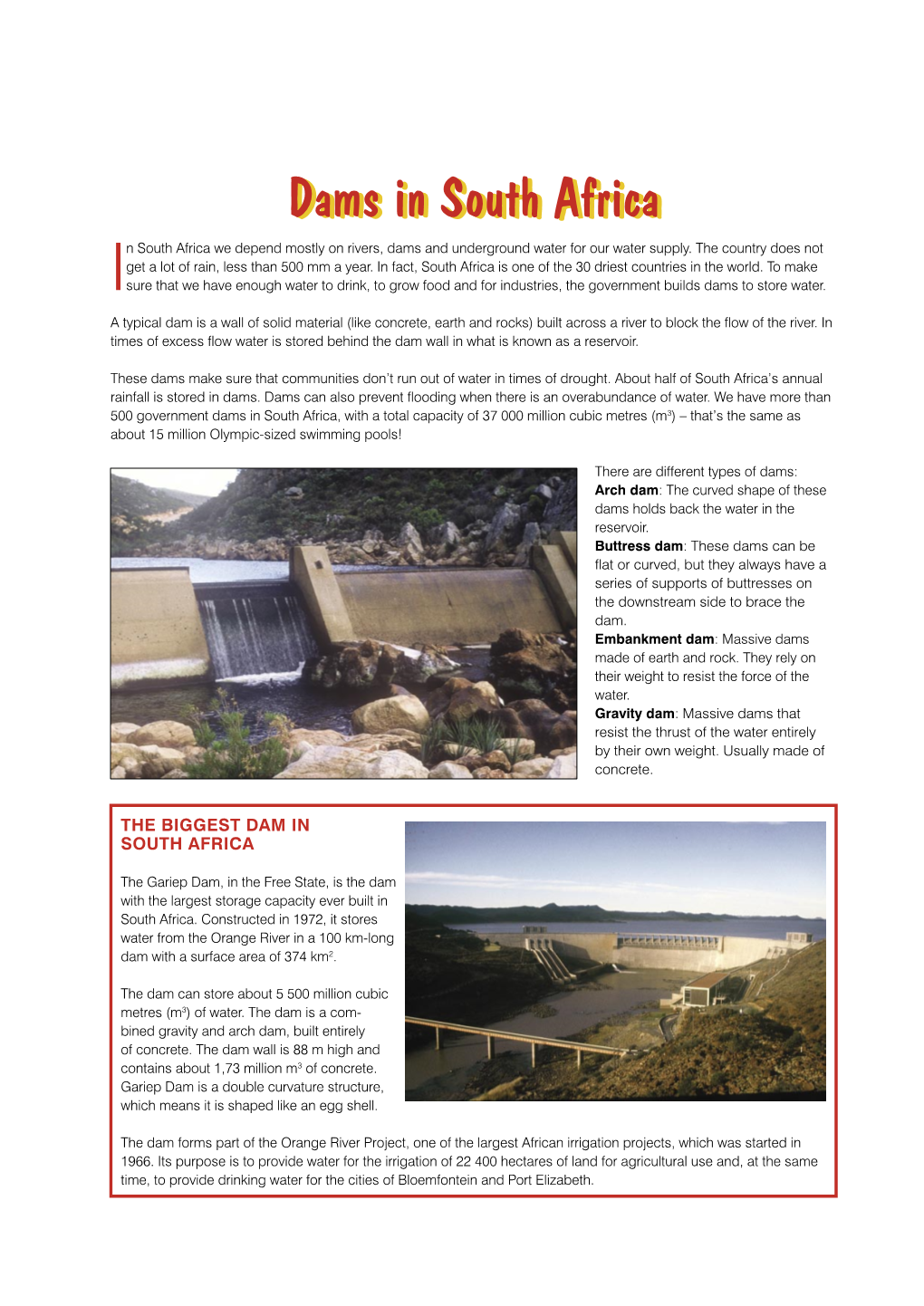 Dams in South Africa.Indd