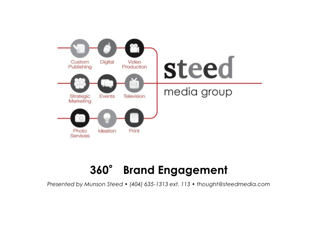 360° Brand Engagement Presented by Munson Steed • (404) 635-1313 Ext