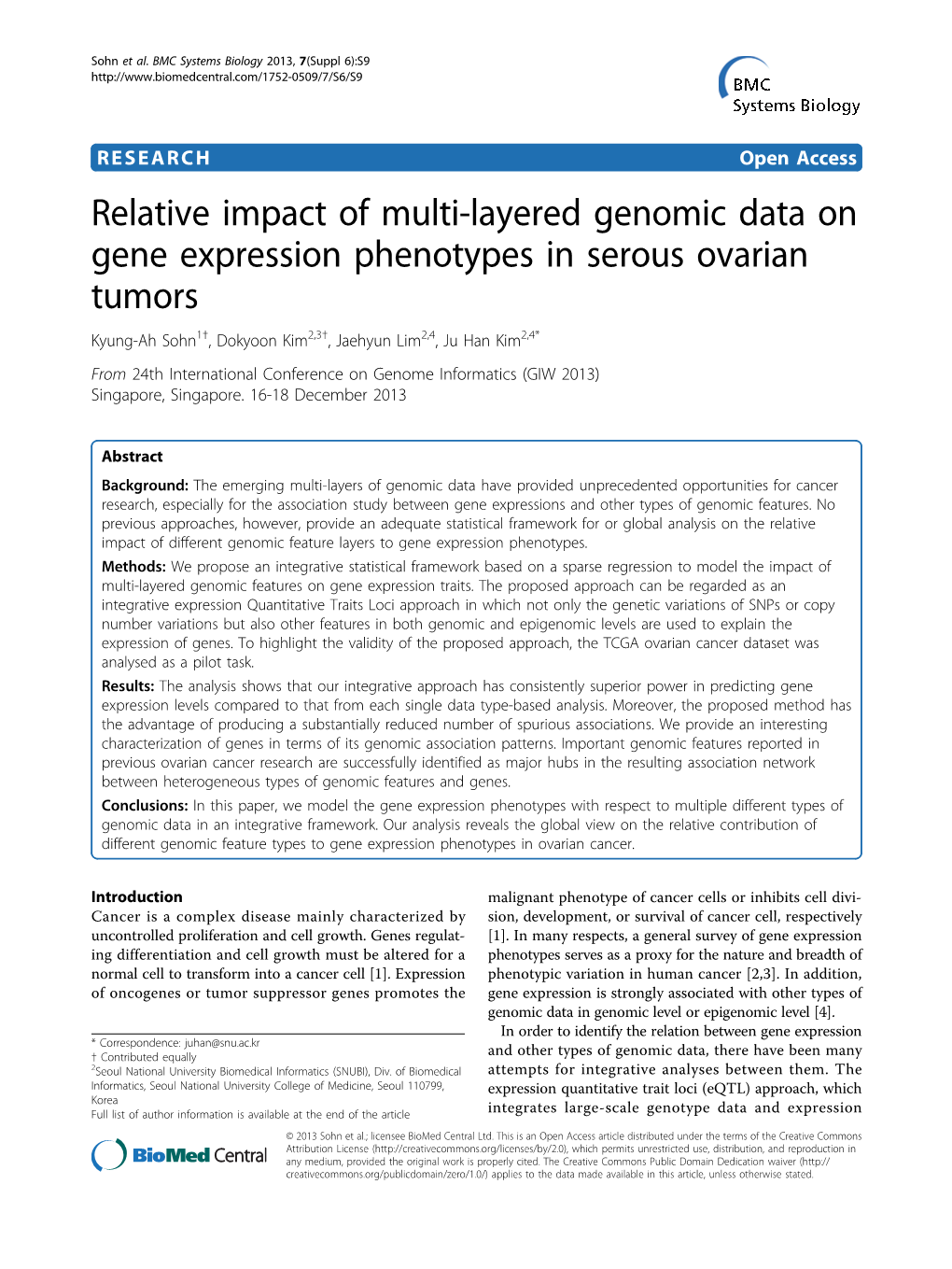 Relative Impact of Multi-Layered Genomic Data on Gene Expression
