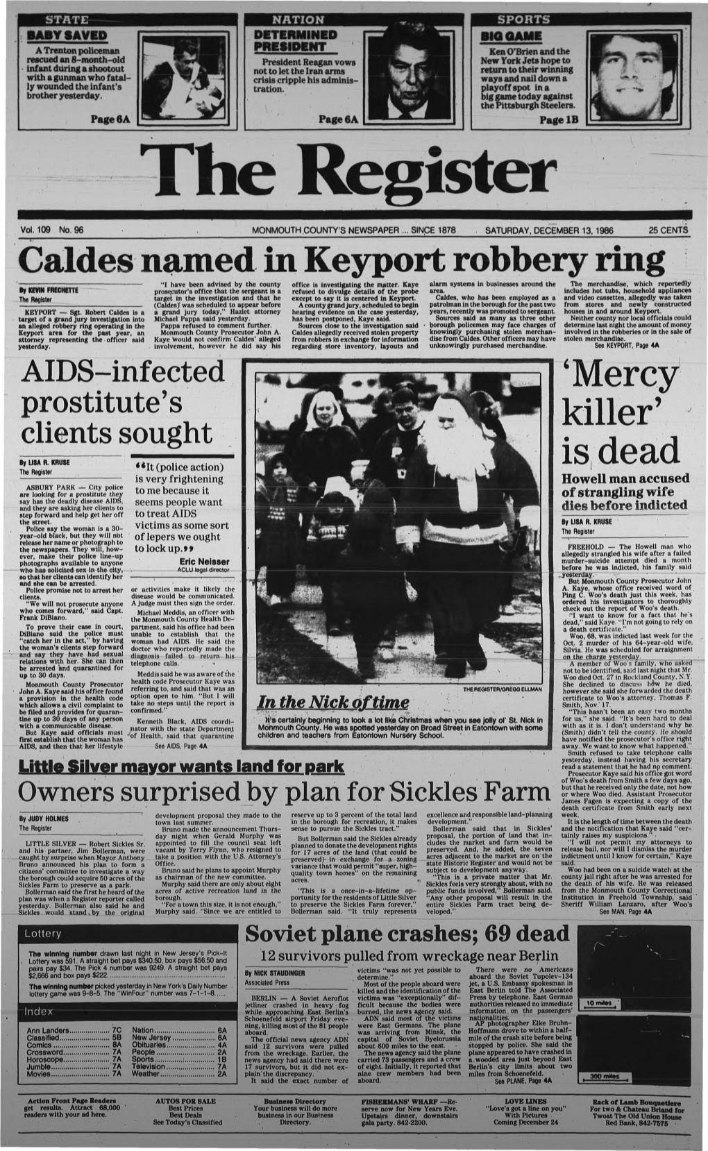 Caldes Named in Keyport Robbery Ring 4Mercy Killer' Is Dead