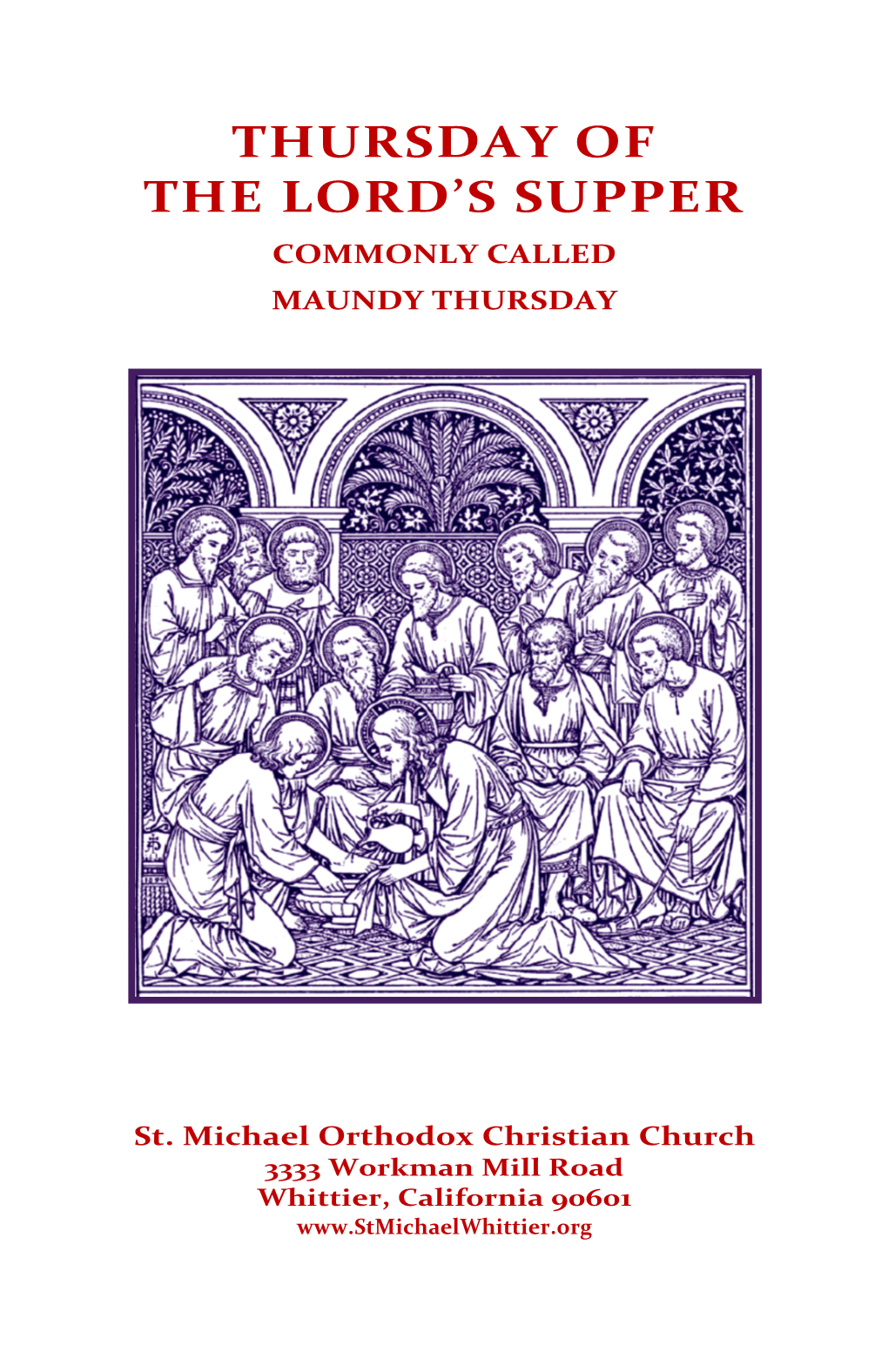 Holy Thursday Booklet