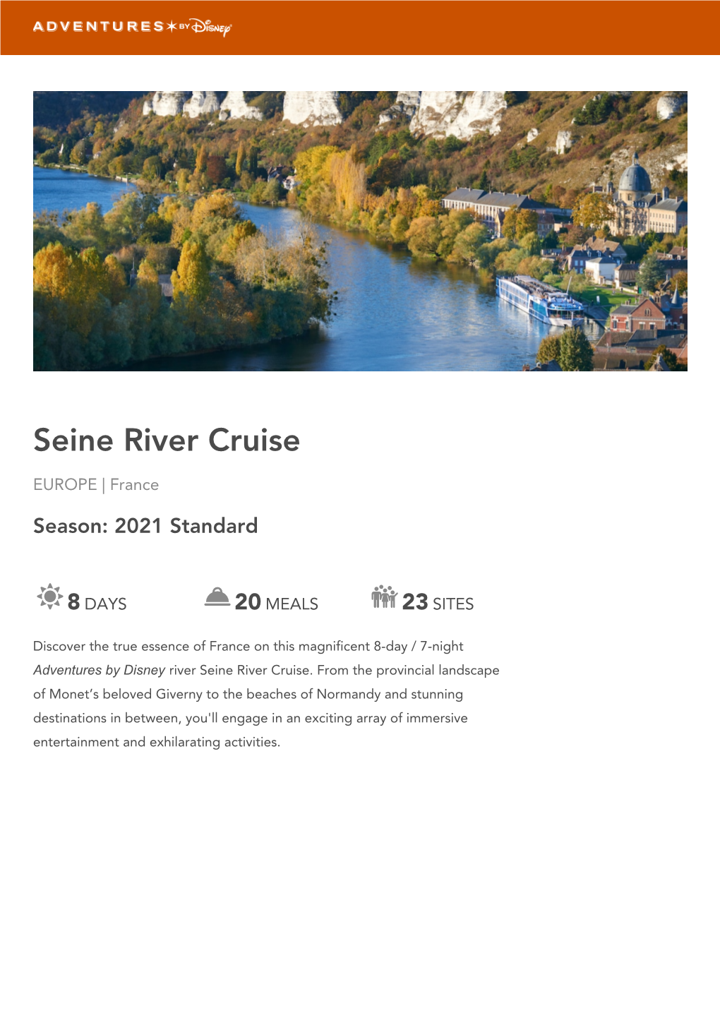 SEINE RIVER CRUISE Europe | France