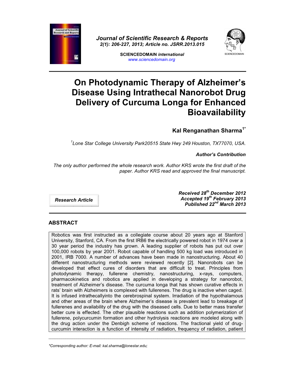 On Photodynamic Therapy of Alzheimer's Disease Using