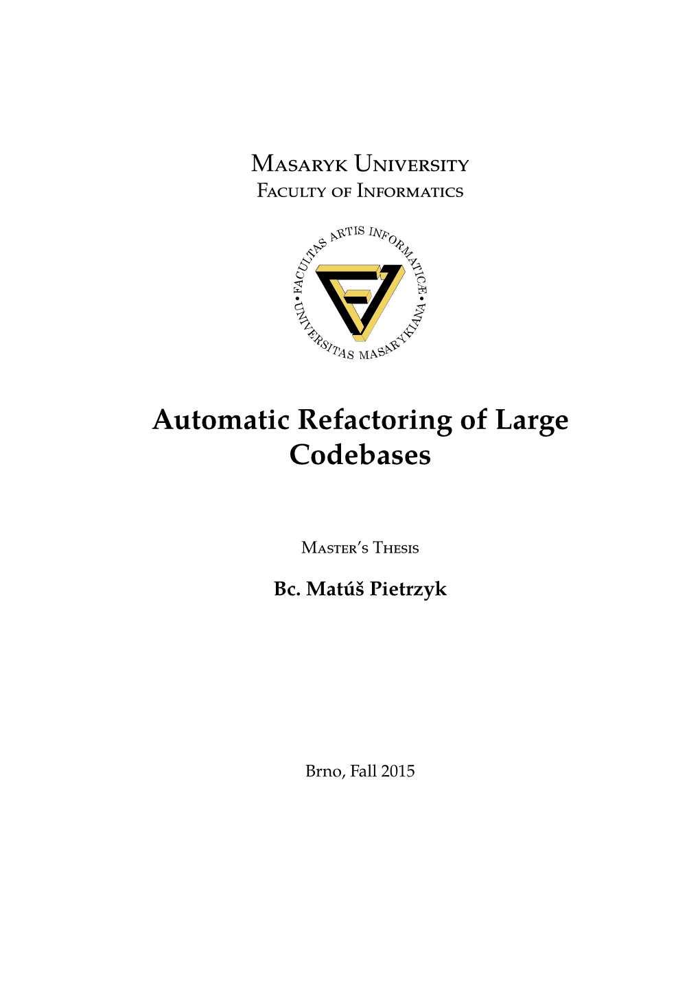 Automatic Refactoring of Large Codebases