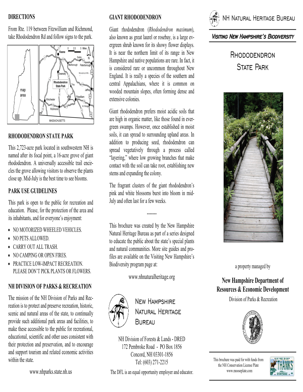 RHODODENDRON STATE PARK Soils, It Can Spread to Surrounding Upland Areas