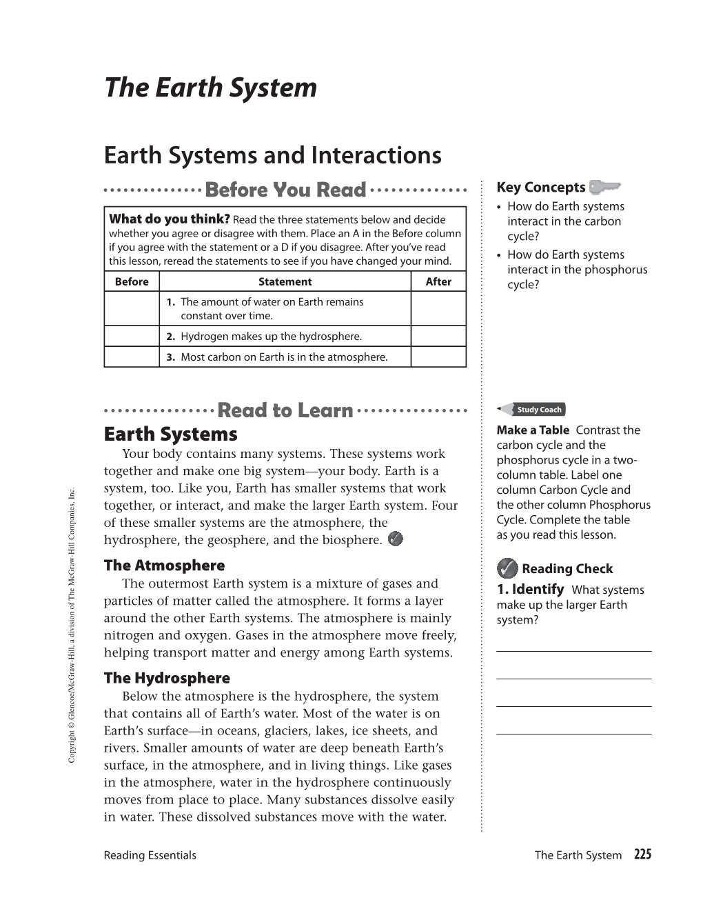 Earth Systems and Interactions