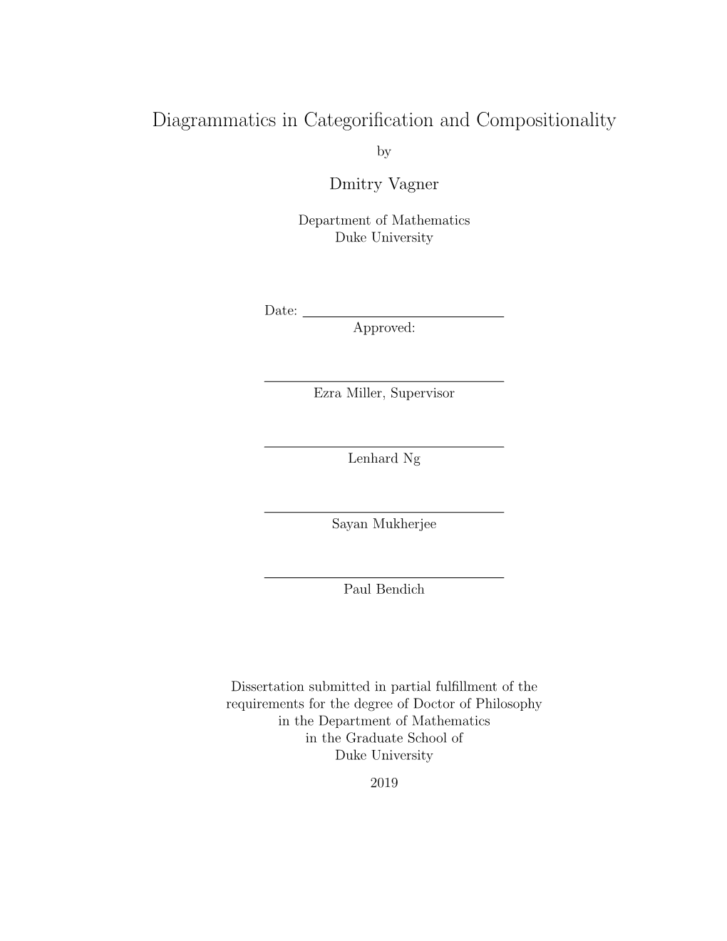 Diagrammatics in Categorification and Compositionality