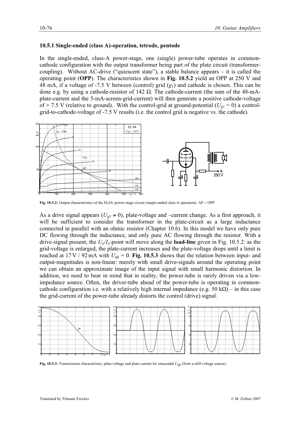 Operation, Tetrode, Pentode in the Single-Ended, Class-A