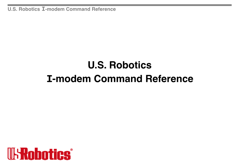 I-Modem Command Reference