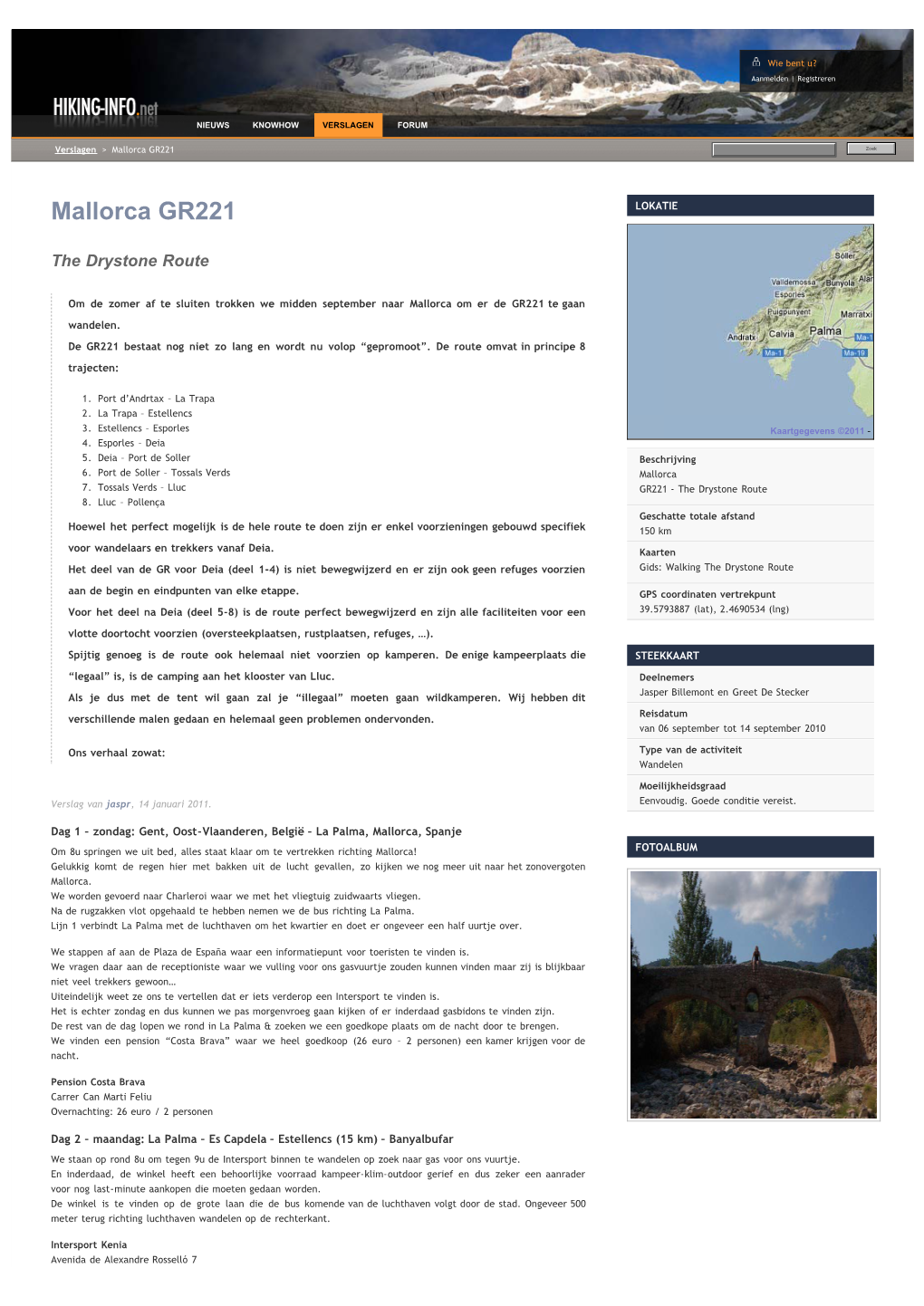Mallorca GR221 | Verslagen | Hiking-Info.Net