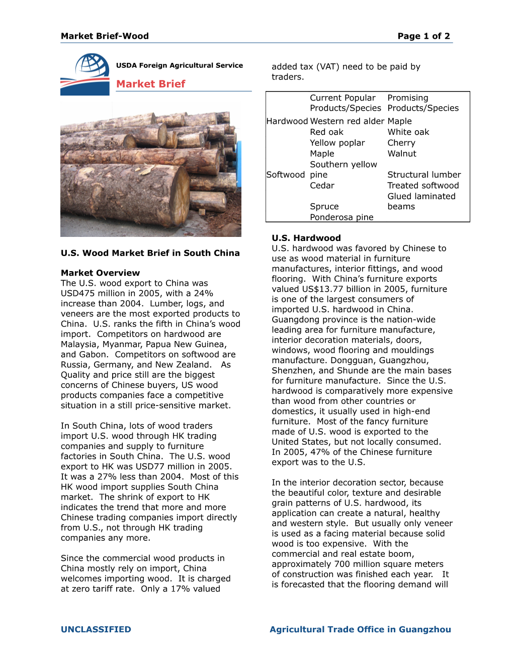 Market Brief-Wood