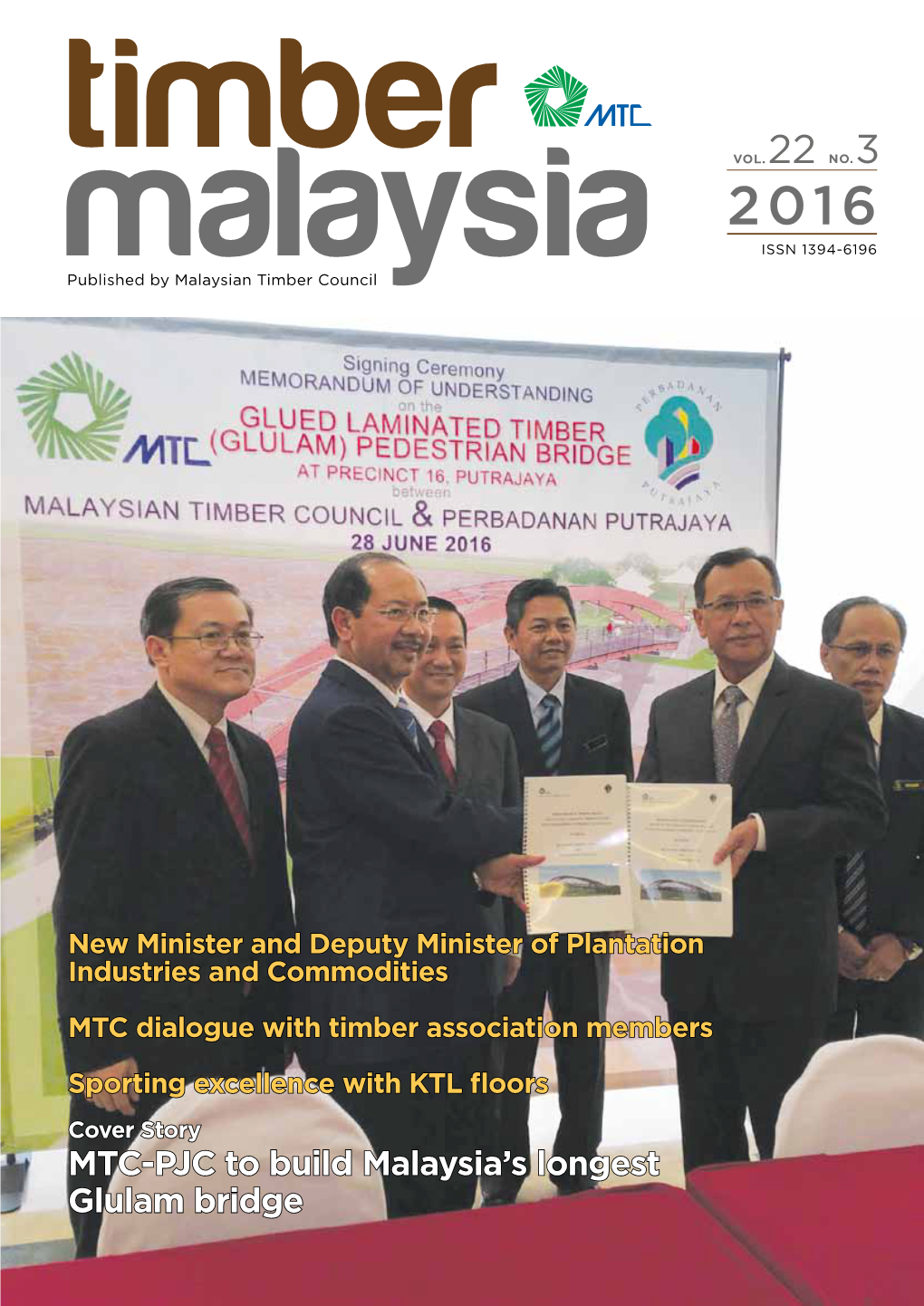 MTC-PJC to Build Malaysia's Longest Glulam Bridge