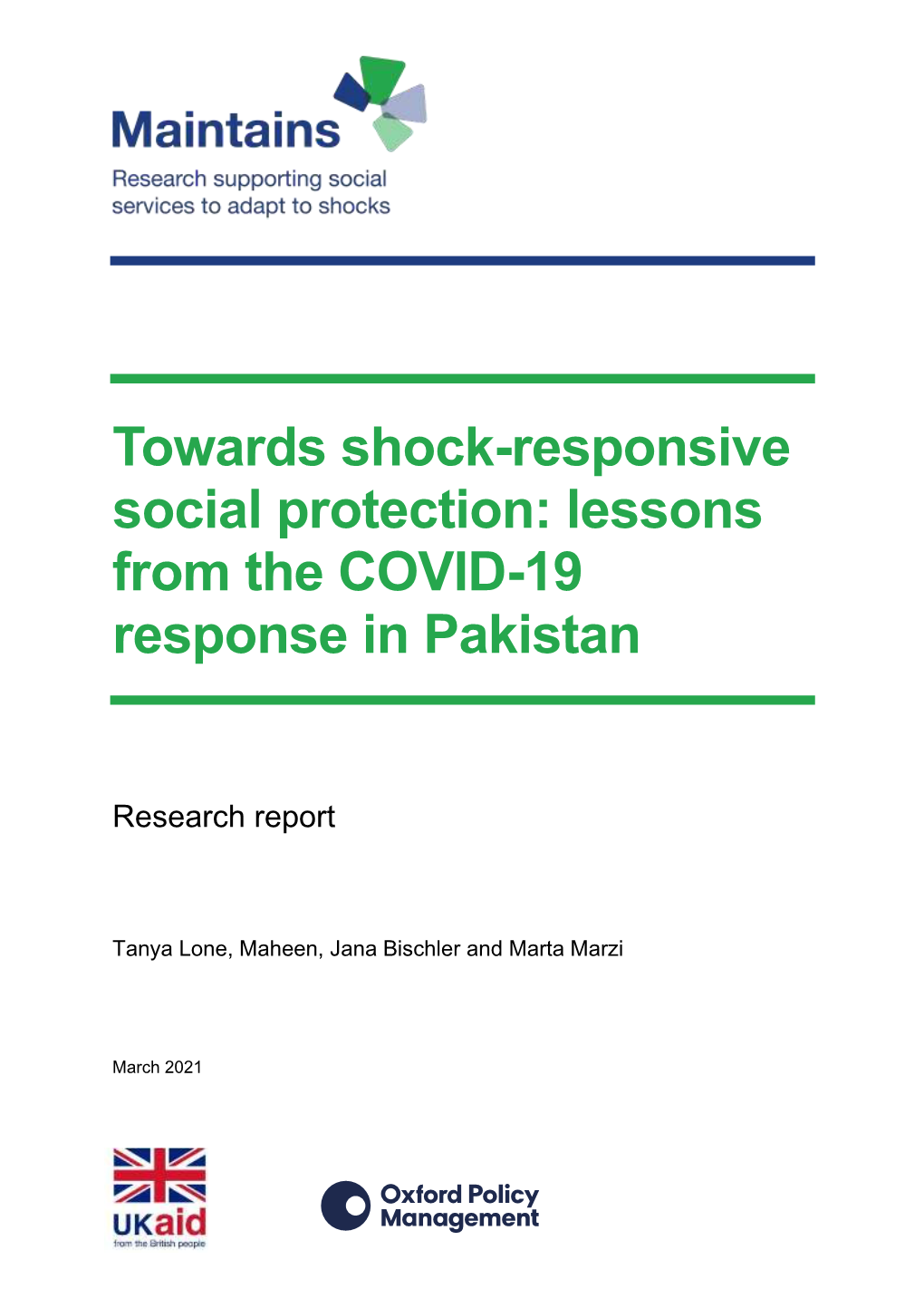 Lessons from the COVID-19 Response in Pakistan