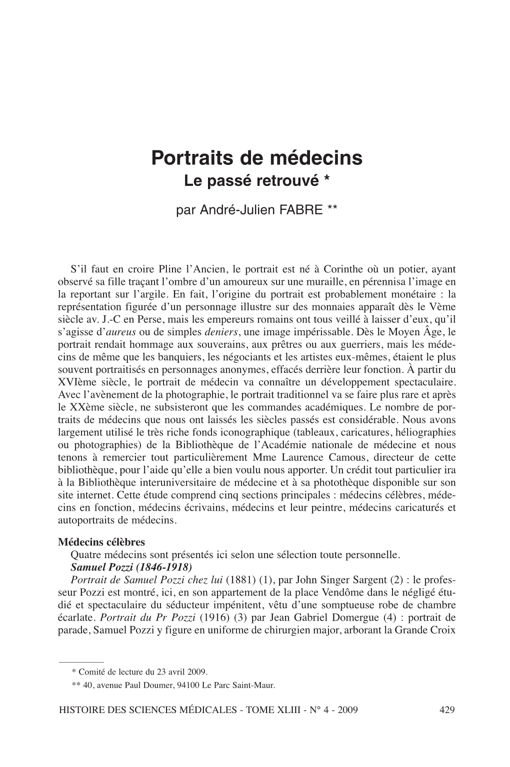 Portraits De Médecins 5/02/10 18:26 Page 429