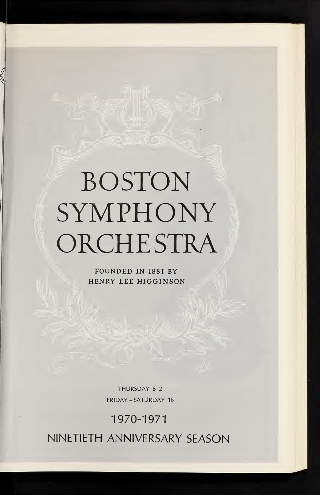 Boston Symphony Orchestra Concert Programs, Season 90, 1970-1971
