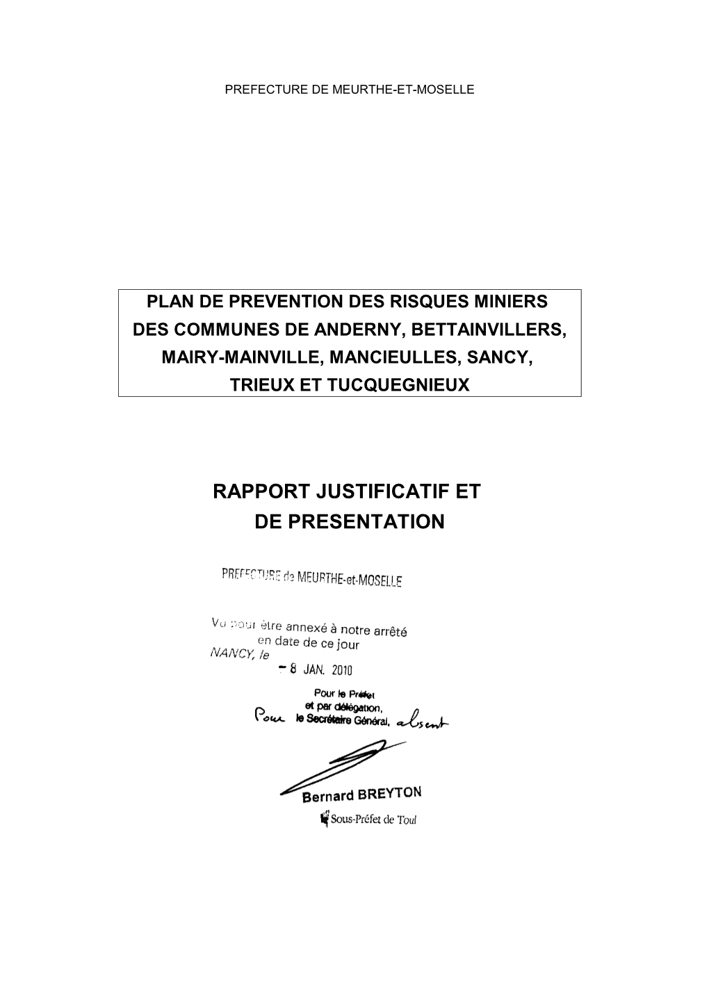 Rapport De Presentation PPRM Trieux