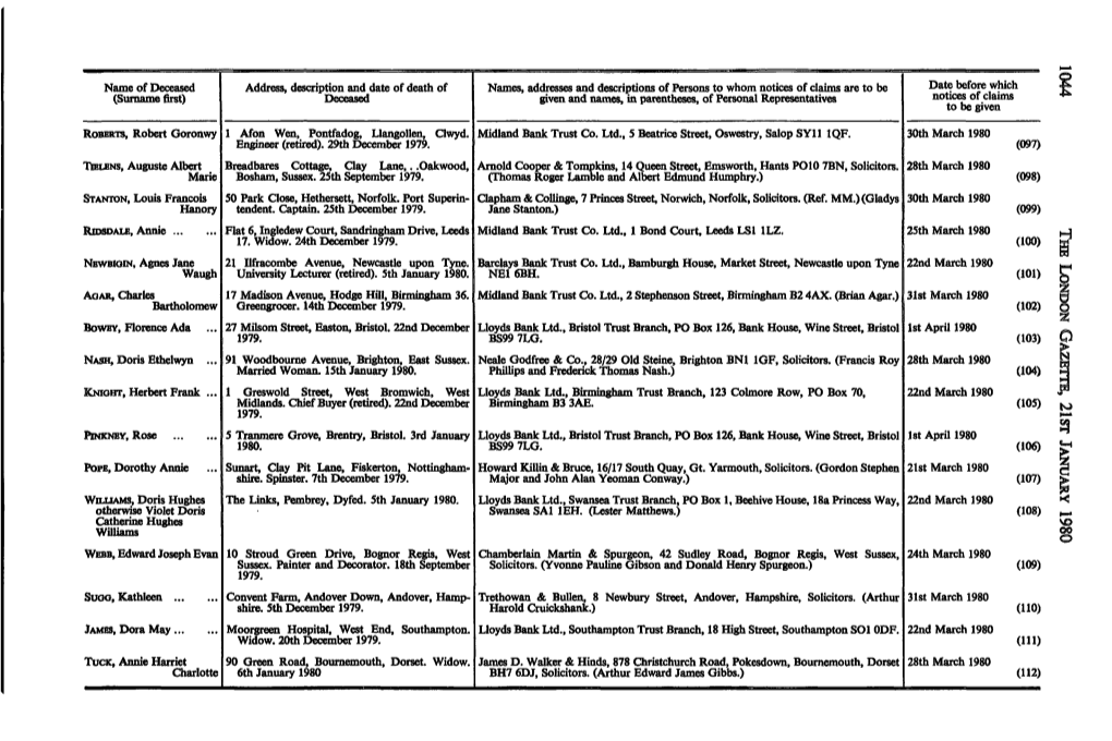 Name of Deceased (Surname First)