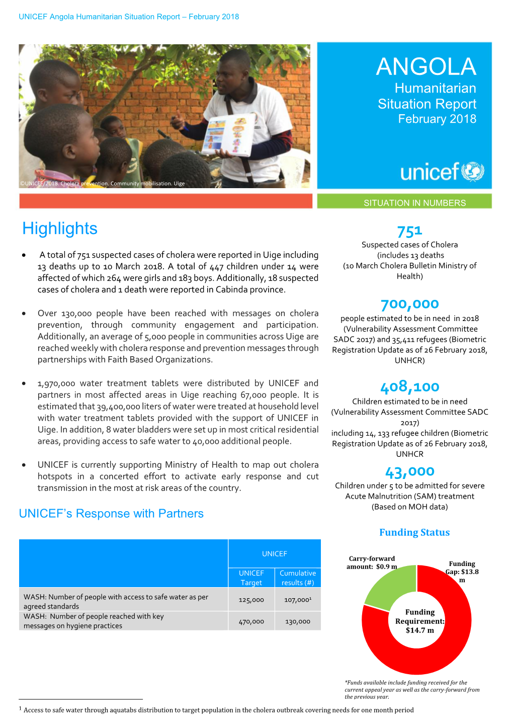 Angola Humanitarian Situation Report – February 2018