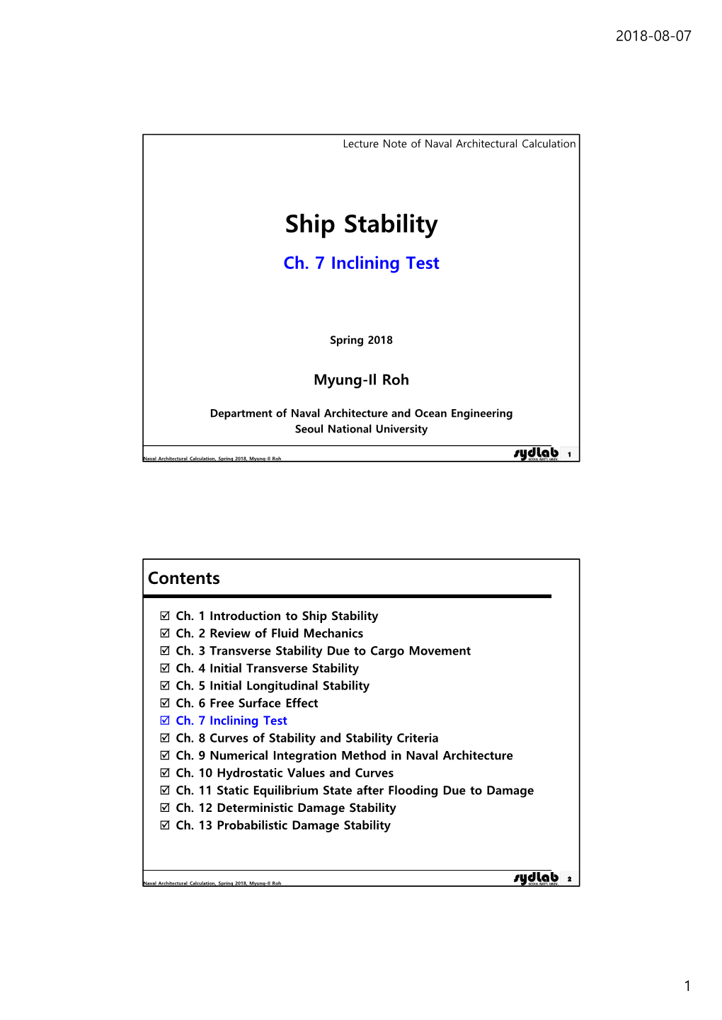 Ship Stability