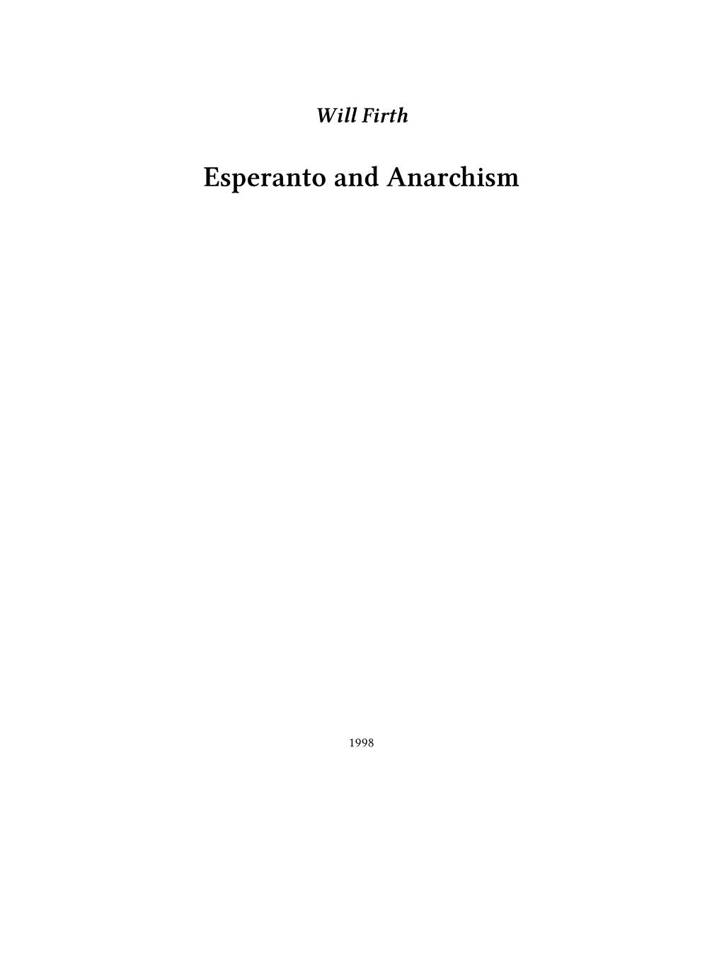 Esperanto and Anarchism