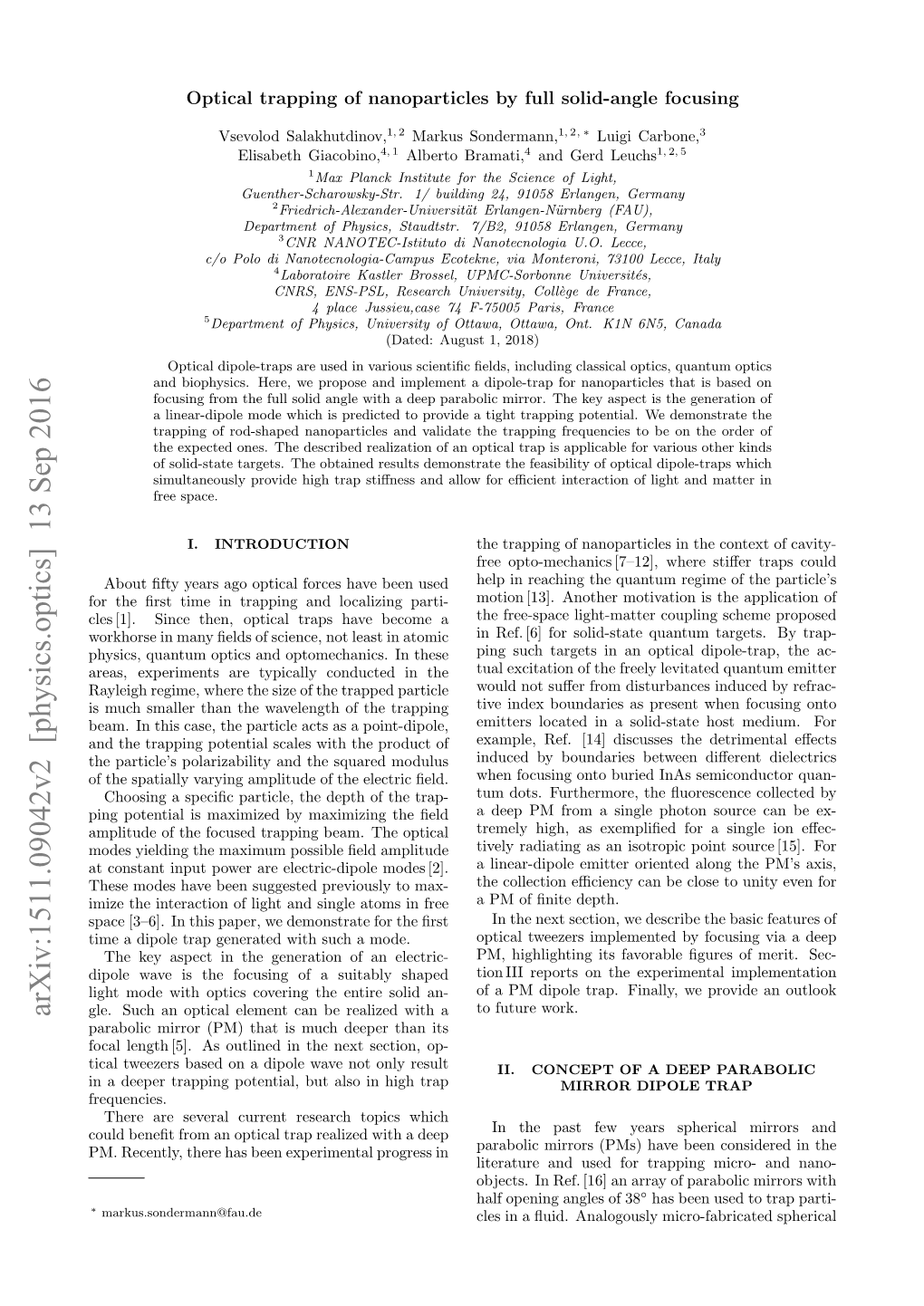 Optical Trapping of Nanoparticles by Full Solid-Angle Focusing