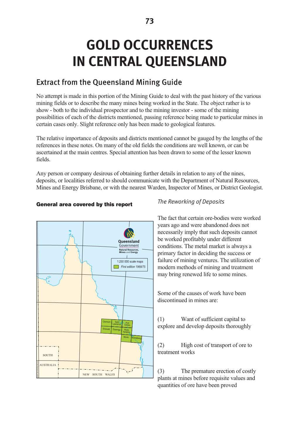 Gold in Central Queensland