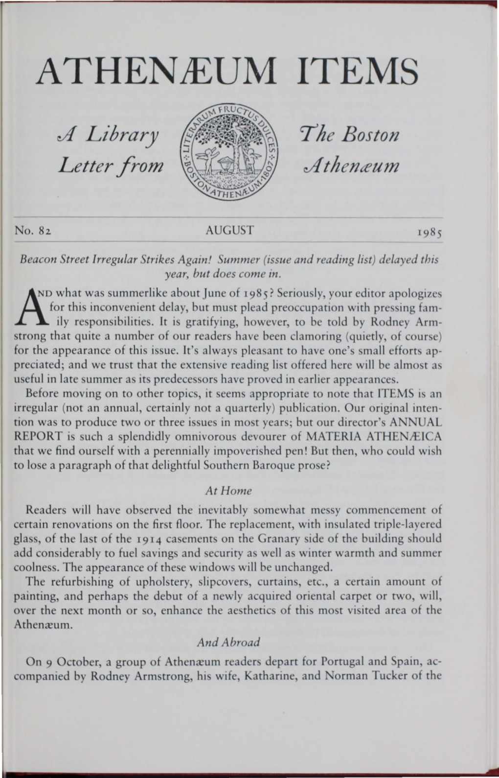 A Library Letter From