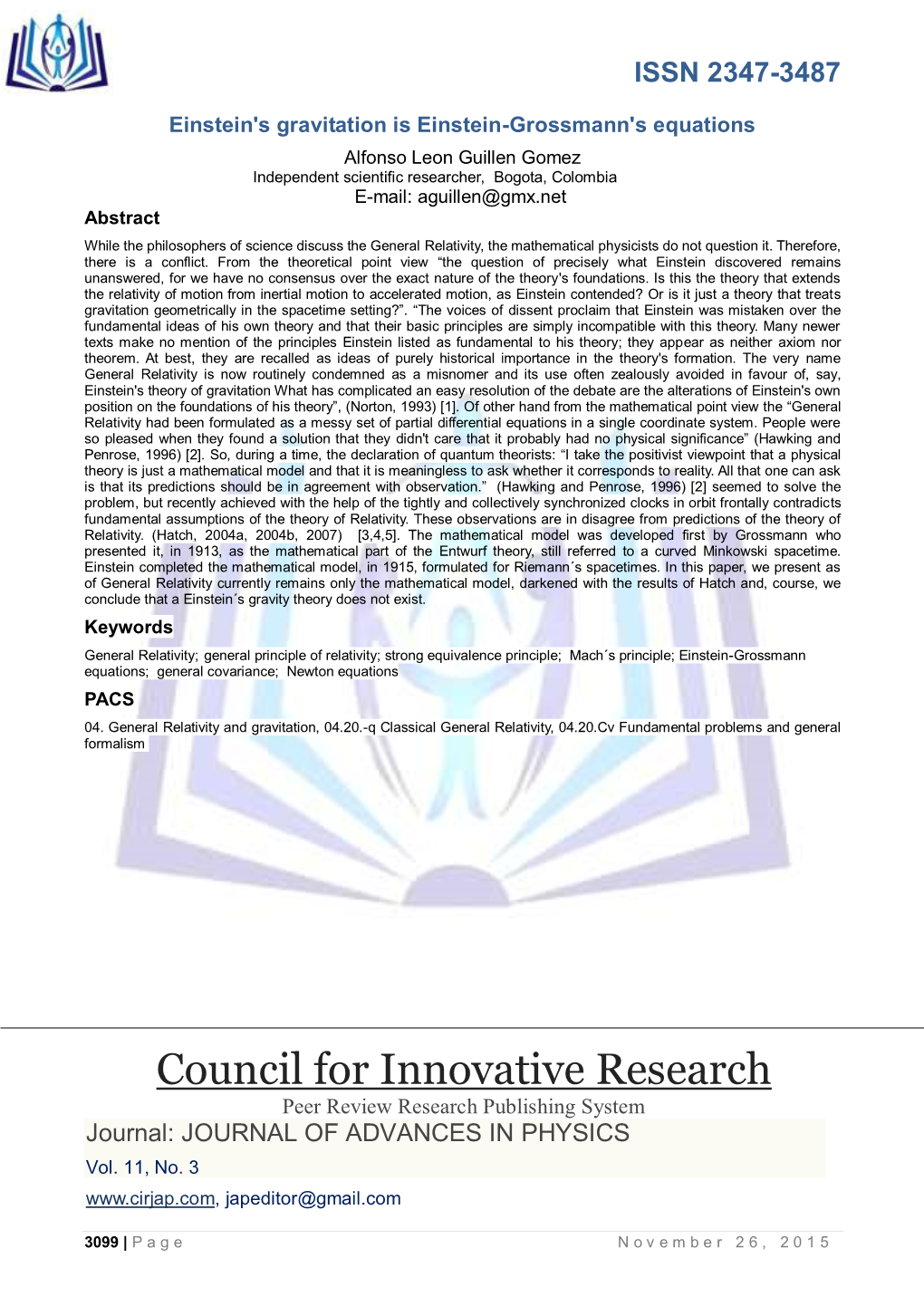 Council for Innovative Research Peer Review Research Publishing System