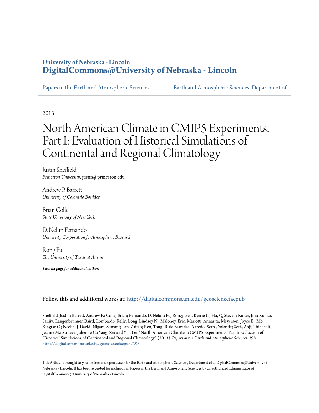 North American Climate in CMIP5 Experiments. Part I: Evaluation Of