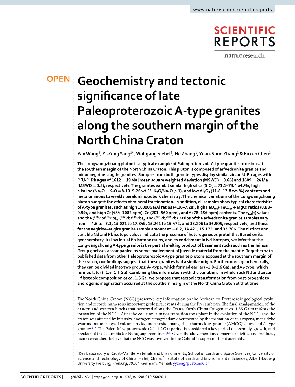 Geochemistry and Tectonic Significance of Late Paleoproterozoic A-Type Granites Along the Southern Margin of the North China