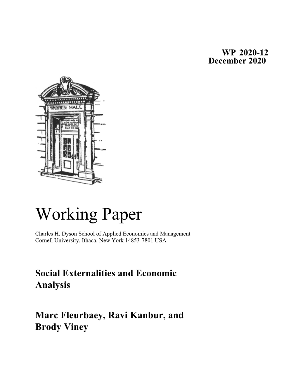 Working Paper