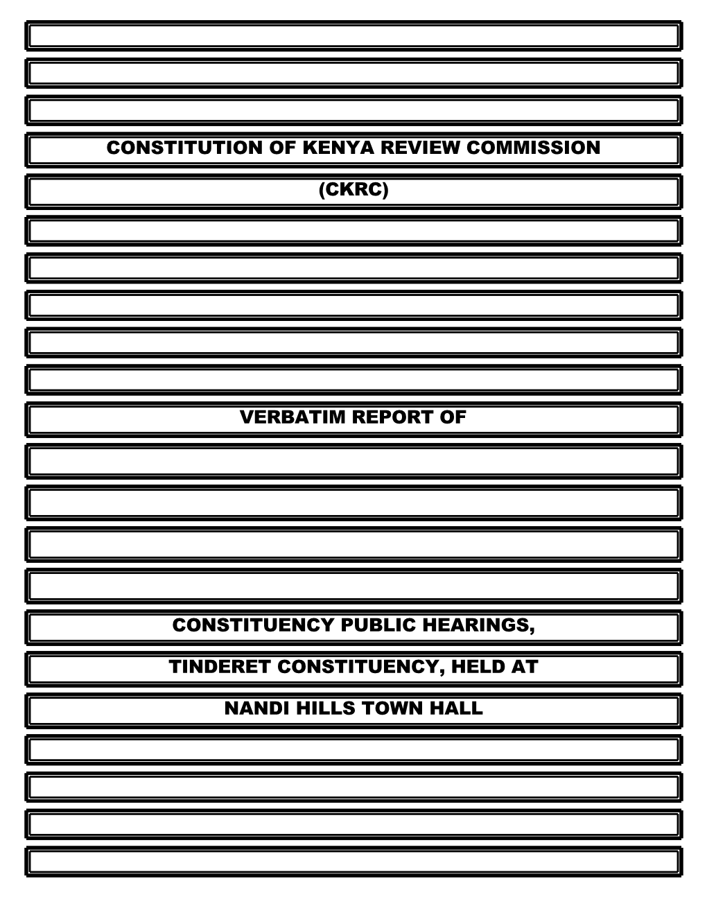 Constitution of Kenya Review Commission