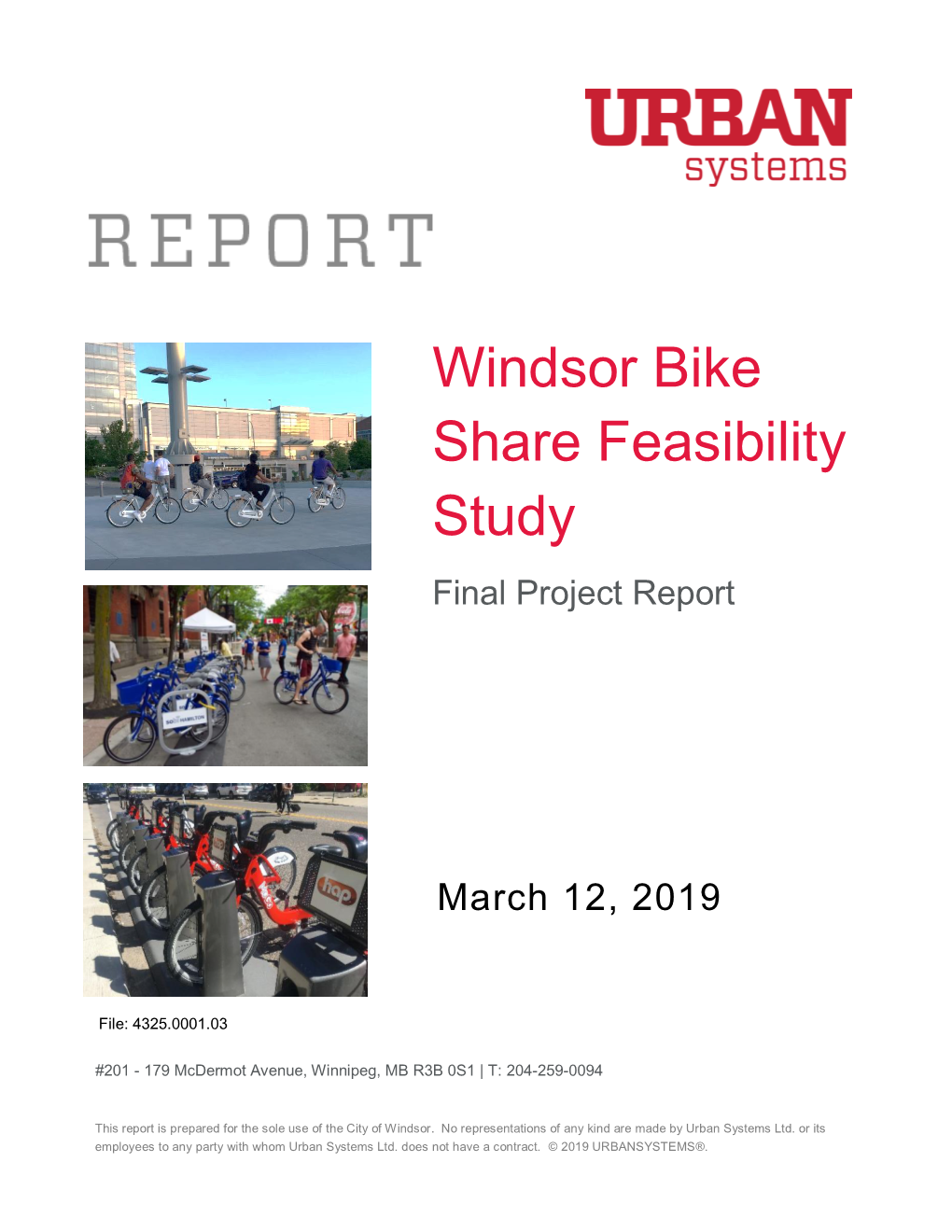 Windsor Bike Share Feasibility Study Final Project Report