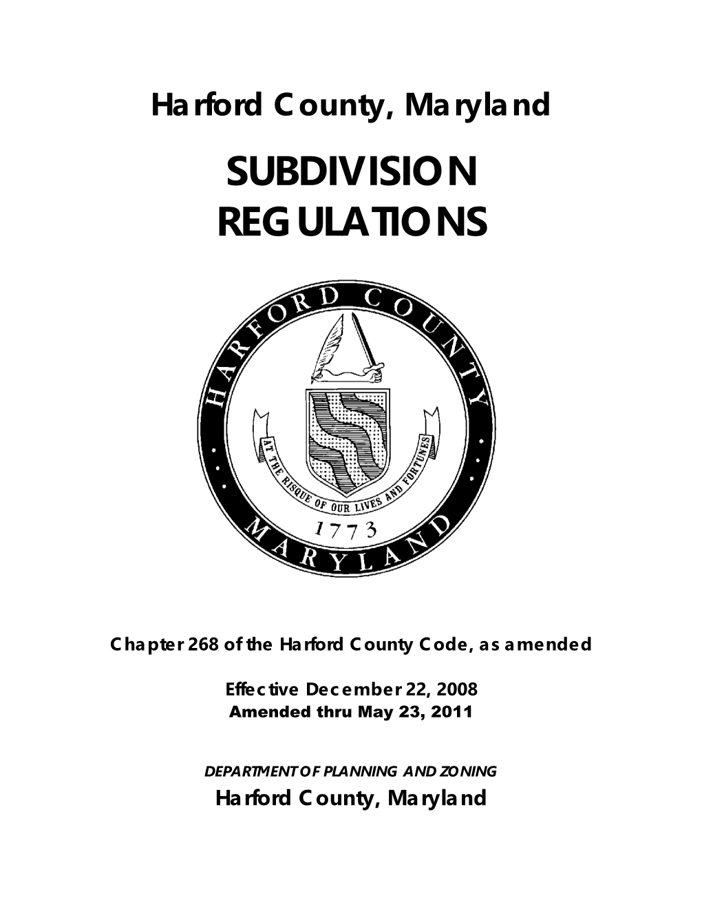 Subdivision Regulations