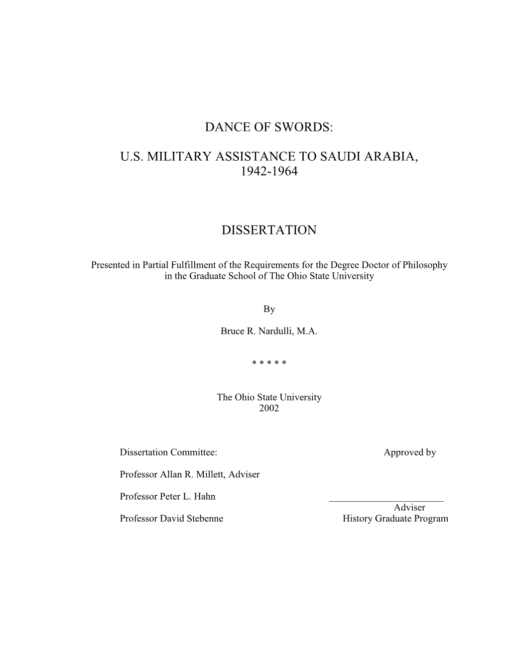 Us Military Assistance to Saudi Arabia, 1942-1964