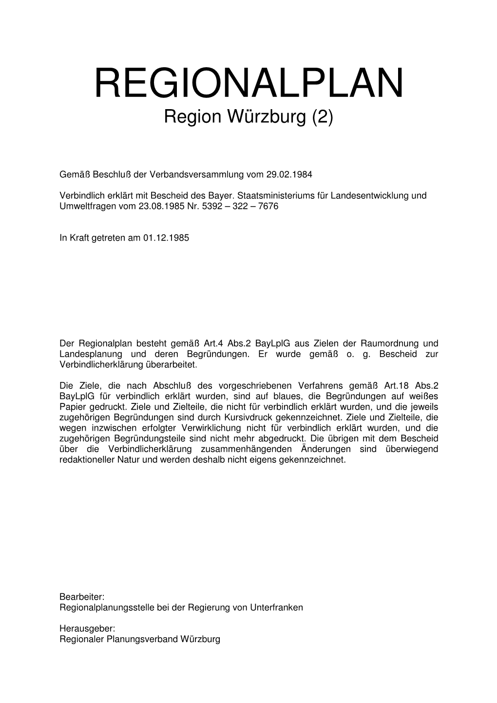 REGIONALPLAN Region Würzburg (2)