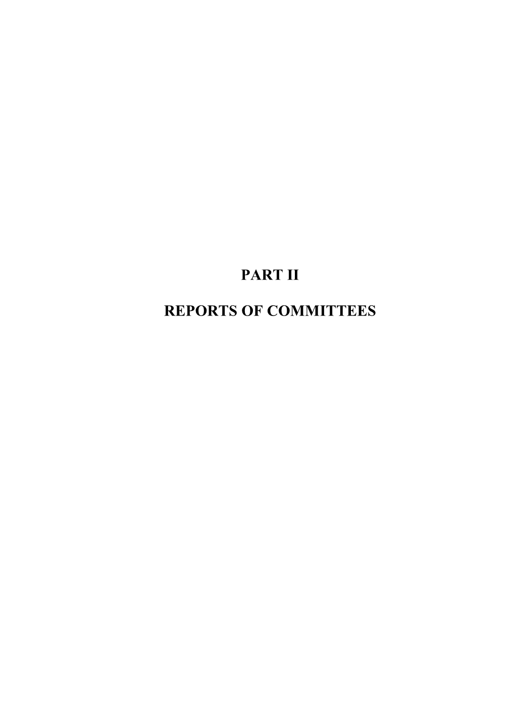 Reports of Committees