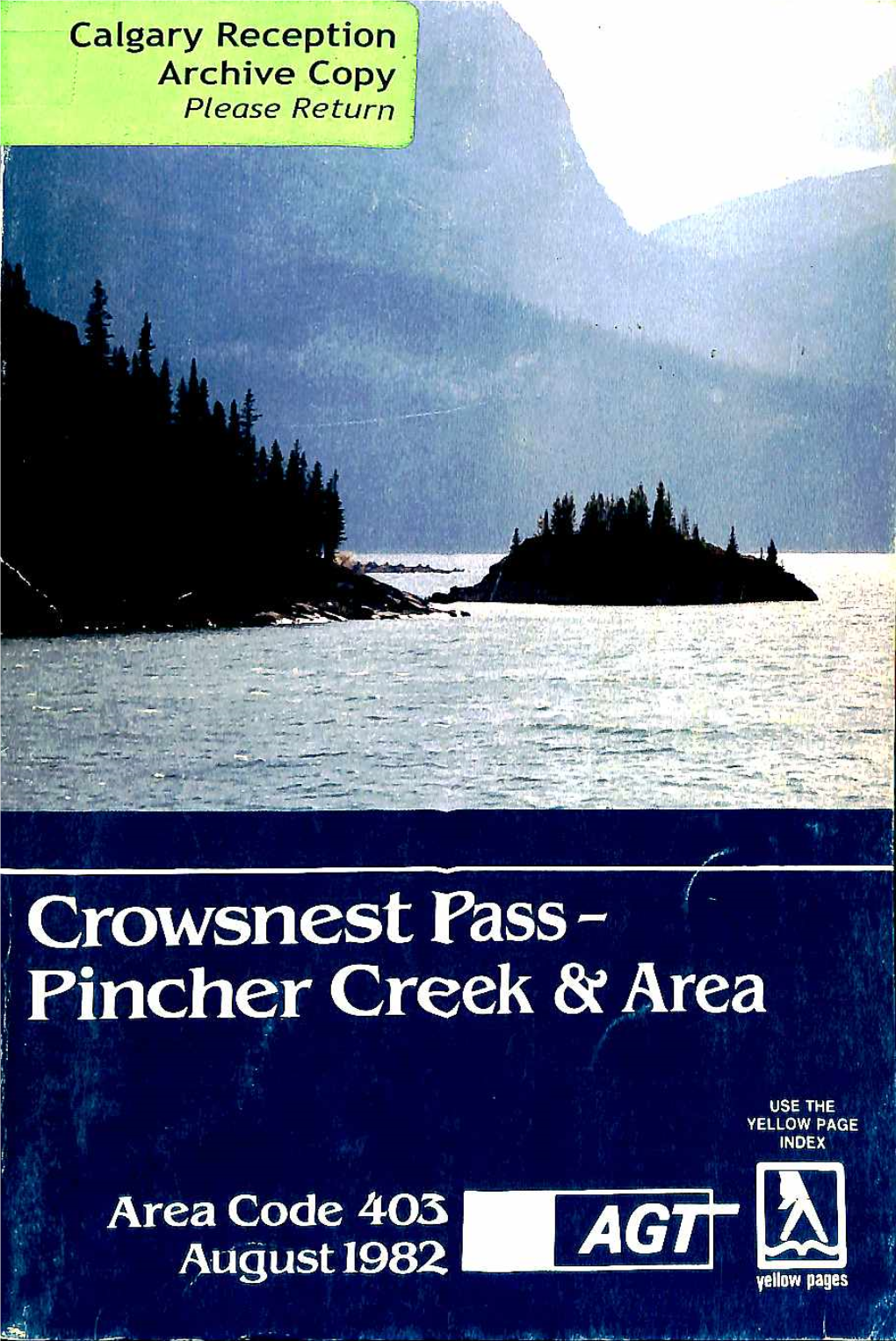 Crowsnest Pass- Pincher Creek & Area