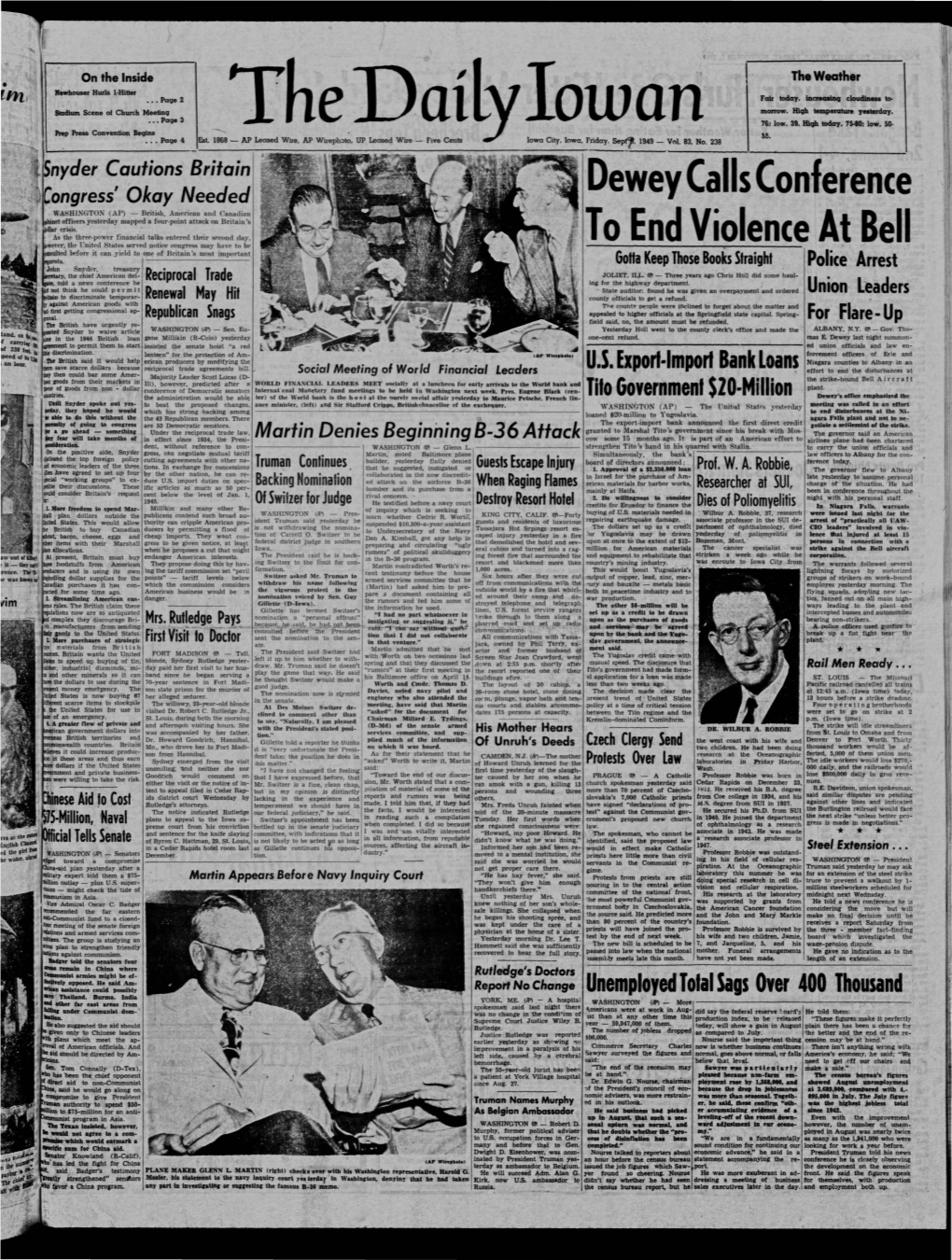 Daily Iowan (Iowa City, Iowa), 1949-09-09